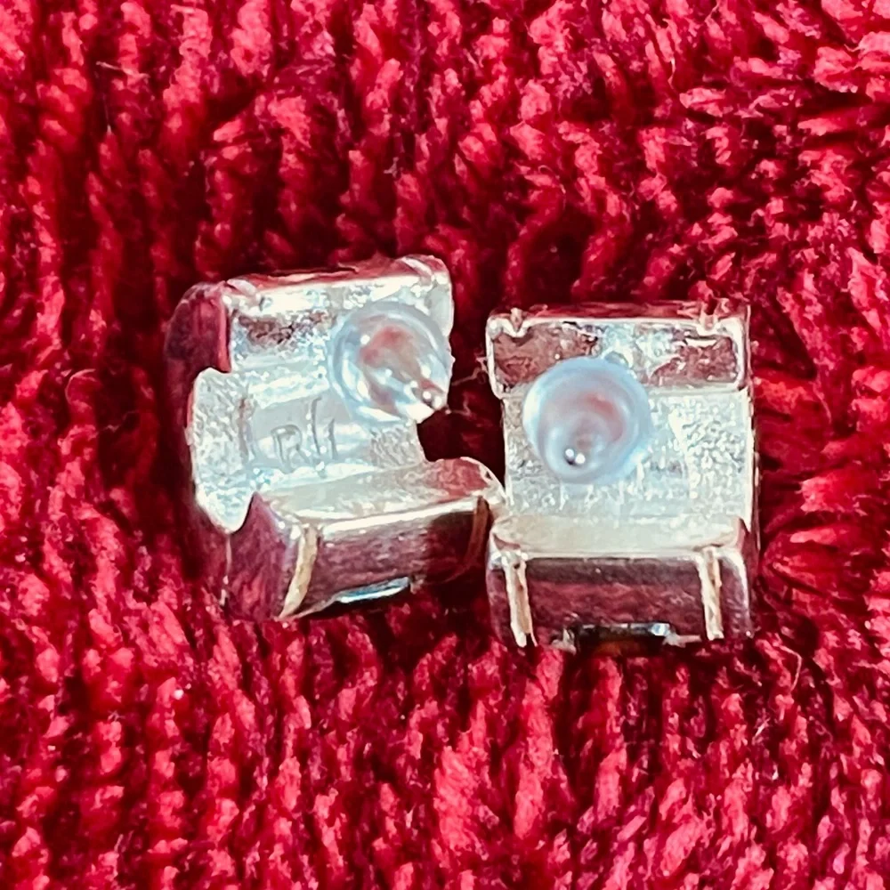 Lauren Ralph Lauren Silver and Brown Tortoise Huggie Earrings